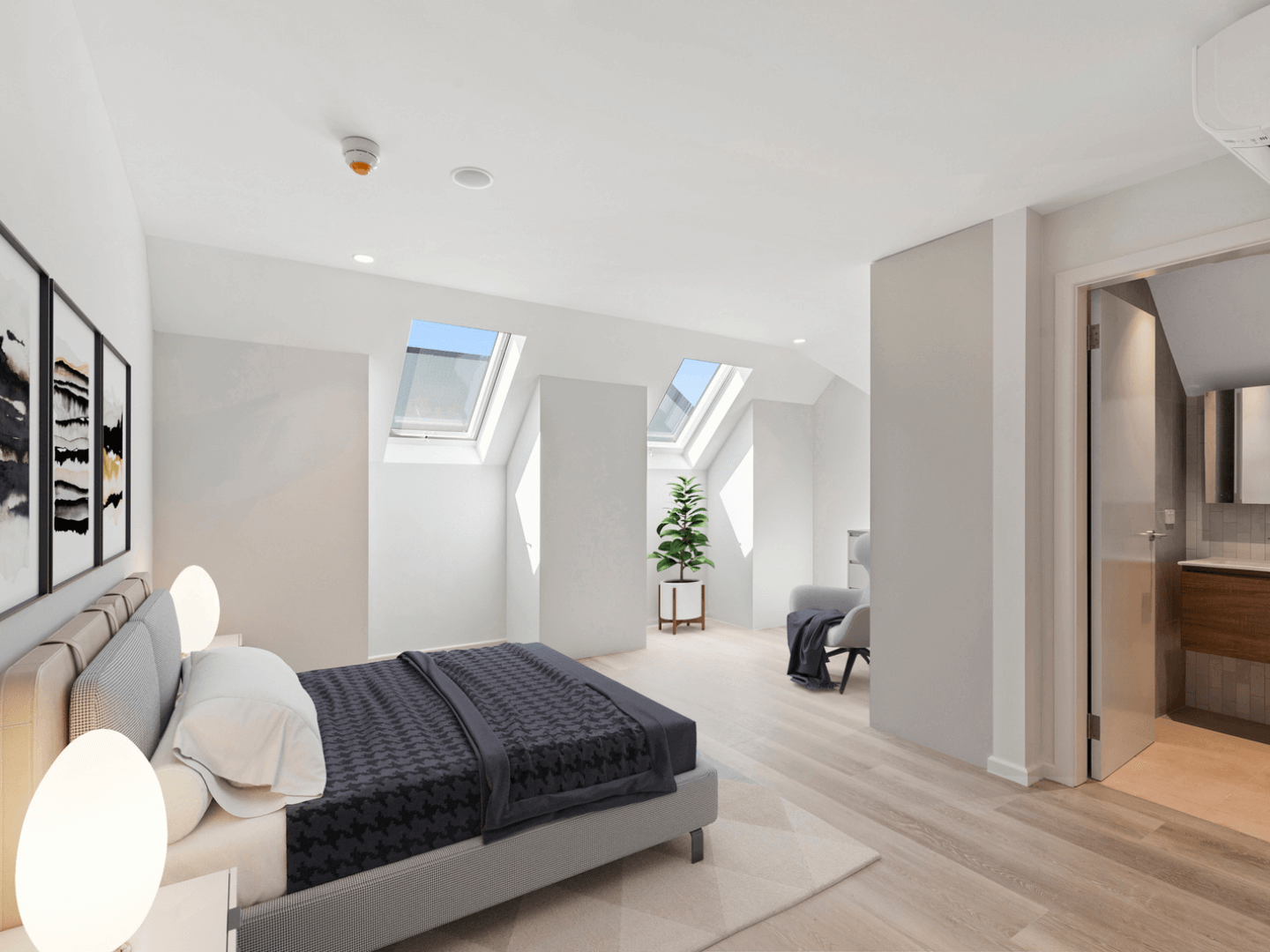 A gorgeous sun-lit bedroom